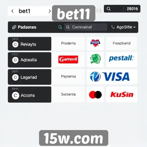 Opções de pagamento disponíveis no bet11